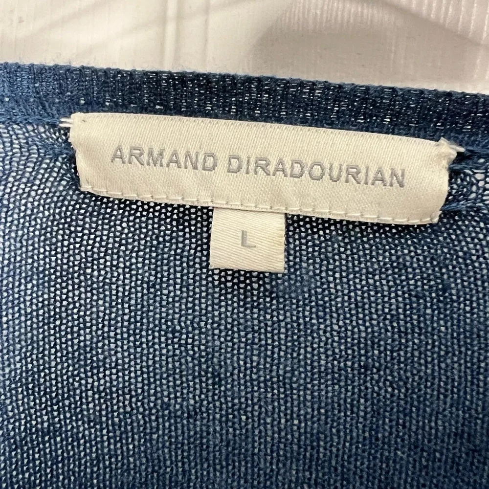 Armand Diradourian Cashmere Silk Blend Sweater Cardigan Sz L - Picture 11 of 13
